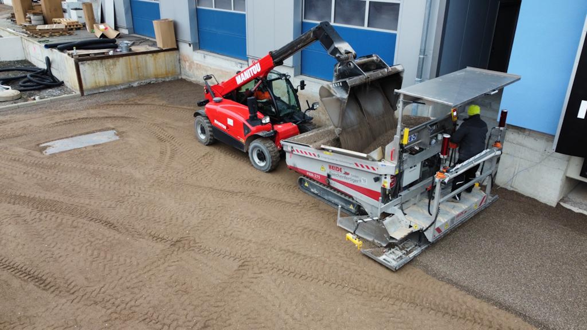 Schüttgut Einbau