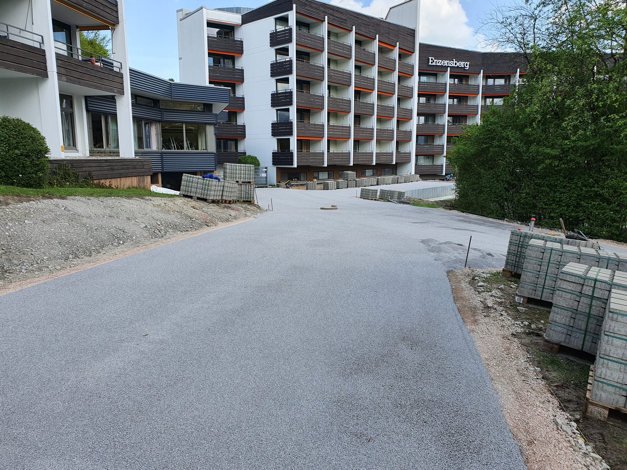 Verlegeschicht für Pflasterbau                    